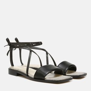 Vince Layla Leather Wrap Sandals in Black 5.5 S81
